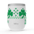 Shamrock Stemless Wine Tumblers, Irish Knitter Wine Tumbler, Knitter Gift, Red Headed Knitter Gift, Knitting Tumbler